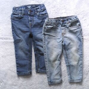 EUC 18M Bundle of 2 Pairs - OshKosh B'gosh Blue Jeans Skinny Classic Denim